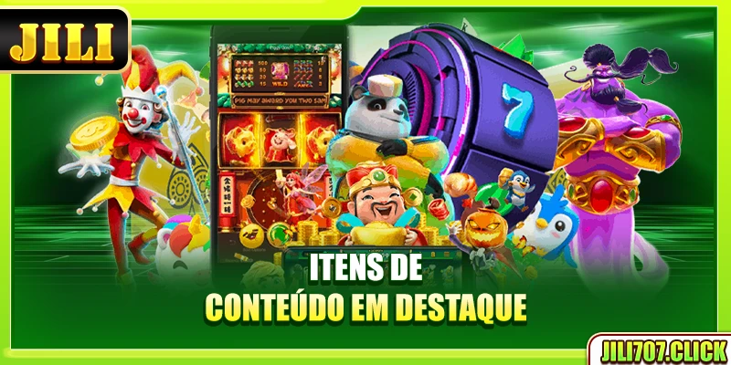 Itens de conteúdo em destaque